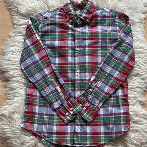 Crewcuts Boys Plaid Button-Down Shirt - Red, Green, Blue 12